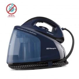 Centro de planchado Orbegozo VP 8550, presión 6 bar, capacidad 1.2 litros, 2400W, vapor continuo 100 gr/min, suela teflón, azul