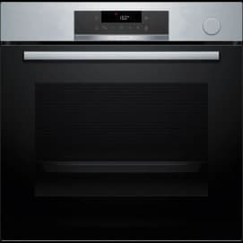 Horno multifunción Bosch HRG572ES3, Serie 4, pirolítico, 60 x 60 cm, con vapor, AirFry, 15 recetas, 8 funciones, abatible, 71 litros, clase A+,...