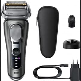 Afeitadora eléctrica Braun 9615S, Series 9 PRO+, varios modos, 5 +1 hojas flexibles, hasta 60 min, Wet & Dry, cabezal 40º, gris