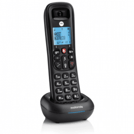 Teléfono inalámbrico Dect Motorola CD4001, con bloqueo de llamadas, negro