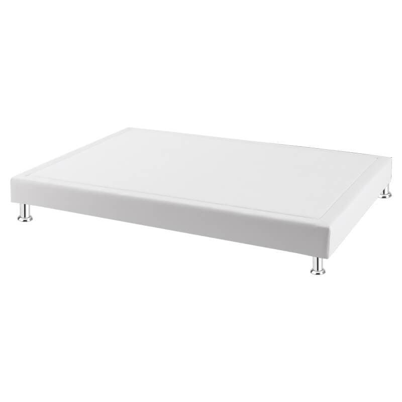 Sofá colchão fixo com lençóis de tecido de poli-couro com altura de 16 cm Branco 90x190cm