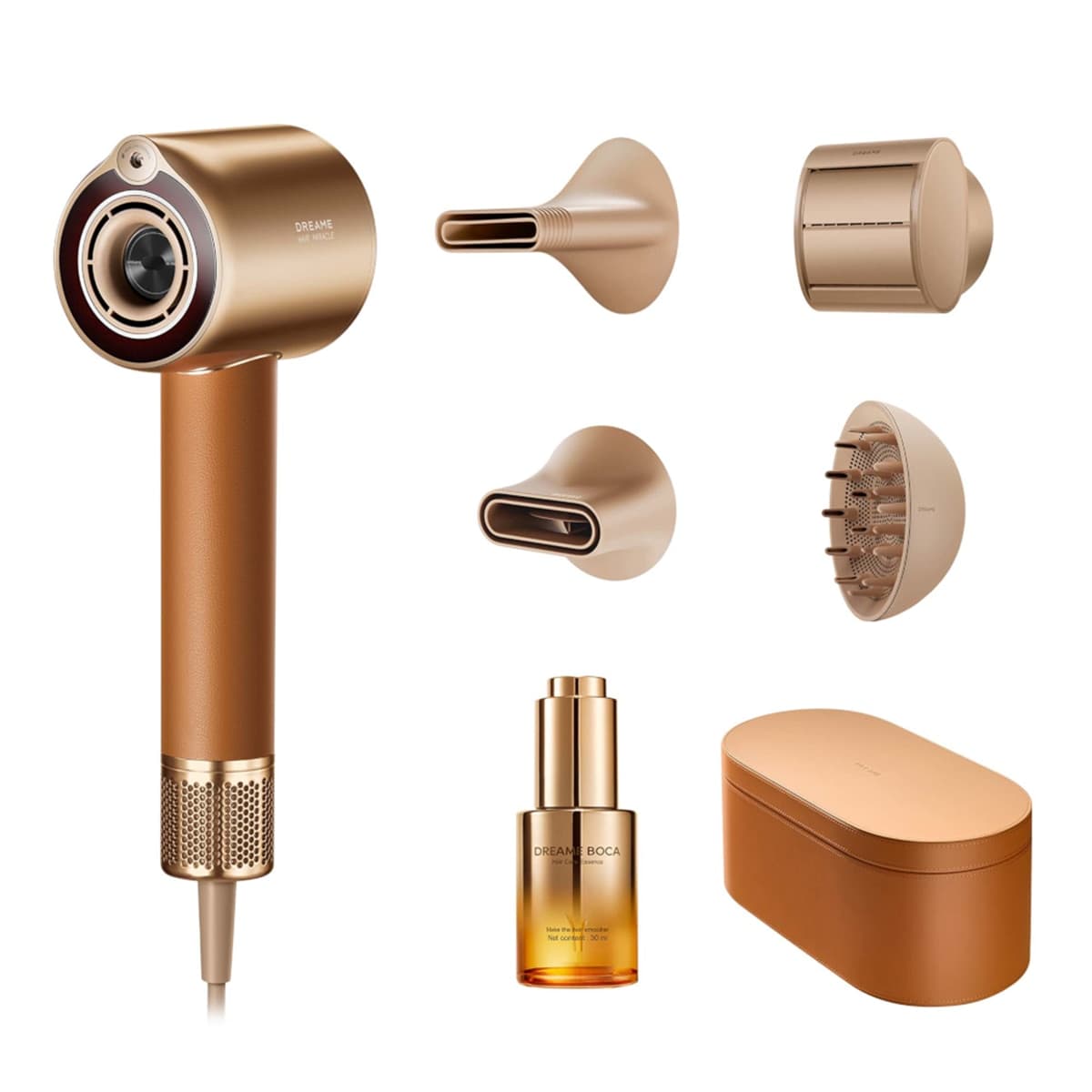 Dreame - Secador de pelo Dreame Miracle Pro Dorado con control de calor inteligente.