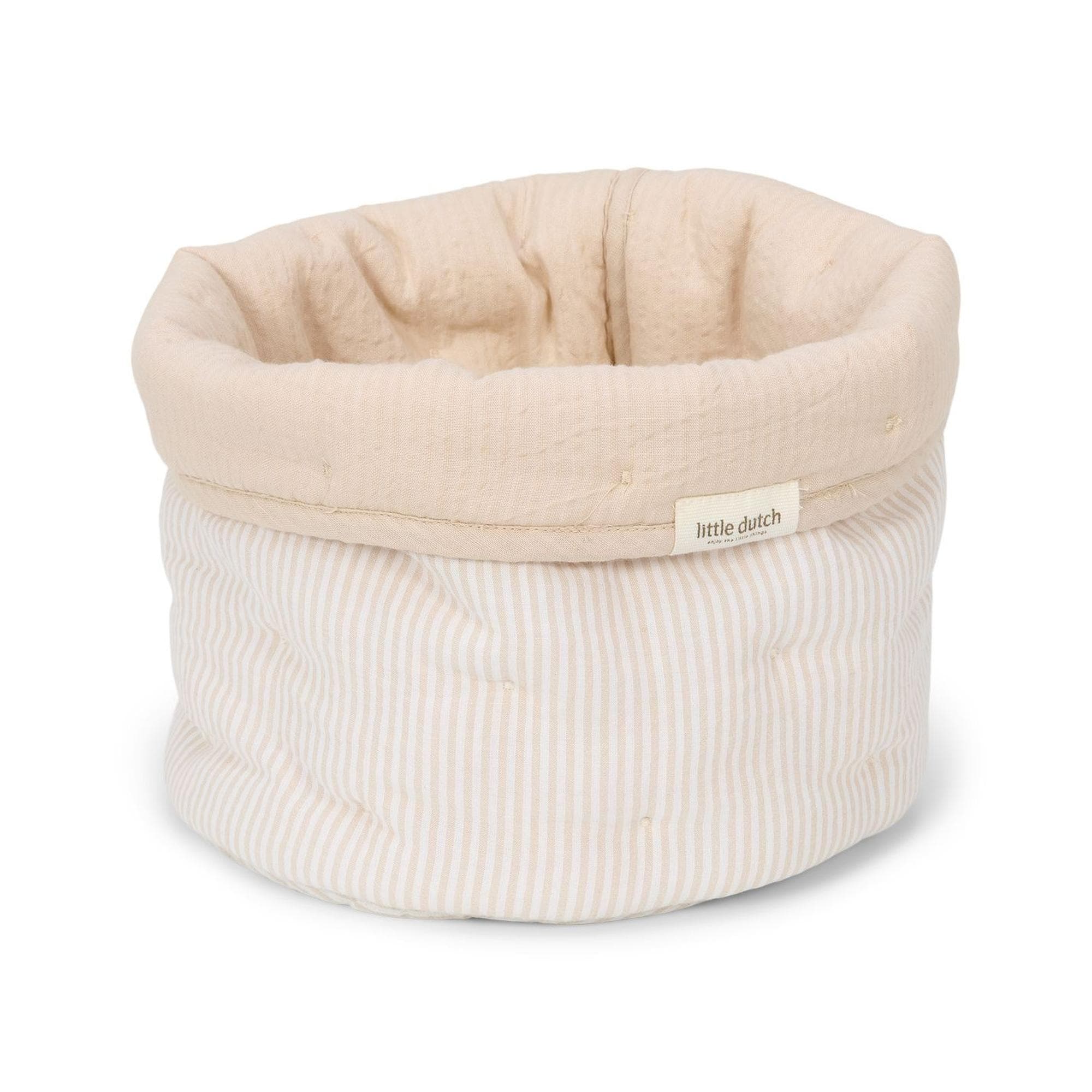 LITTLE DUTCH - Cesta Little Dutch Pequeña Puro Beige Suave.