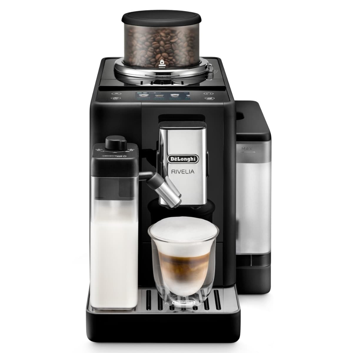 De'Longhi - Cafetera Superautomática De'Longhi Rivelia EXAM440.55.B con 2 depósitos de café intercambiables.