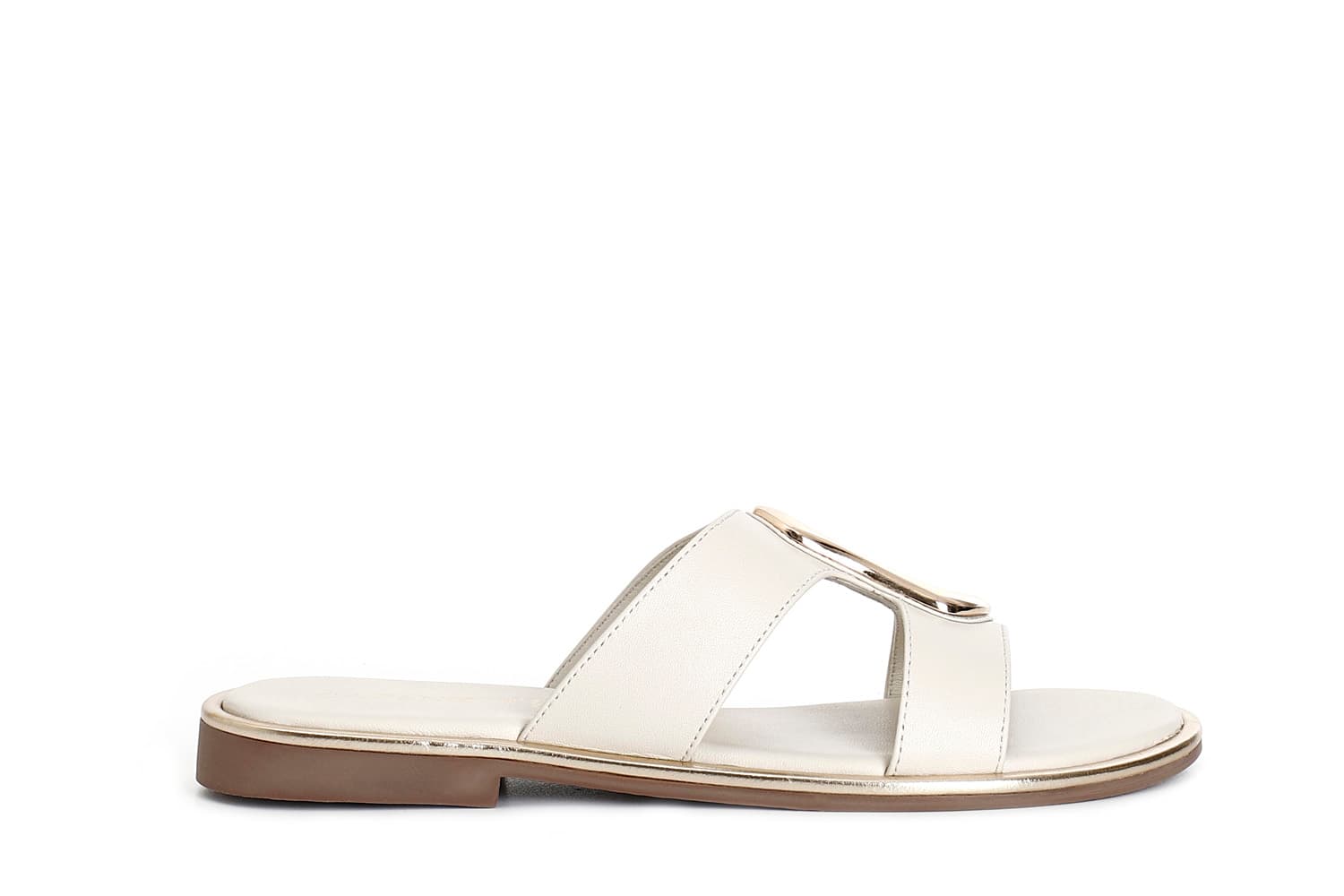 zapatilla de piel con accesorio bone 36