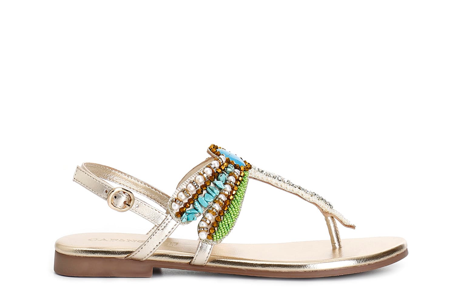 sandalias chanclas con aplicaciones de libélulas multi turquoise 37