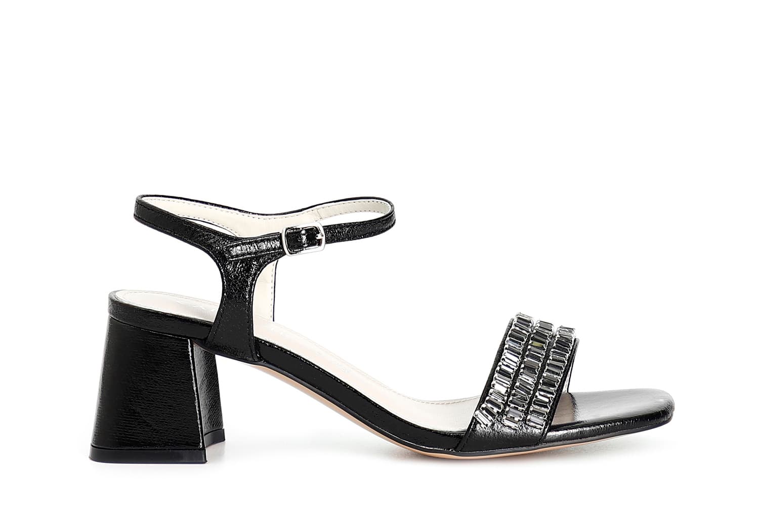 sandalias guild con pedrería. black 36