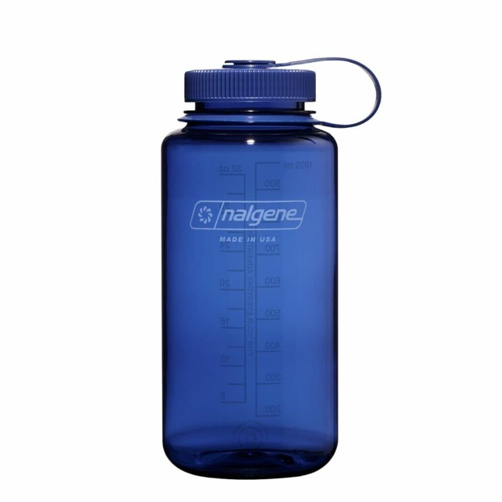 Botella reutilizable 1L azul oscuro boca ancha Nalgene Sustain