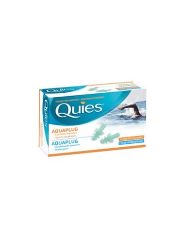 Quies - Quies Tapones De Oido Aquaplug Excelente Ajuste Reutilizable 1 Par