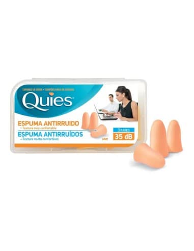 Quies - Quies Tapones De Oidos Espuma Antirruido Color Carne 35 Db 3 Pares