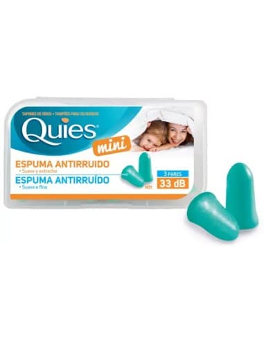 Quies - Quies Tapones De Oido Mini Espuma Antirruído 33 Db 3 Pares
