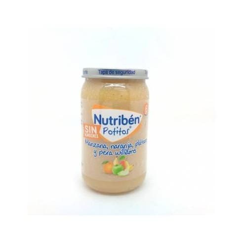 Nutriben Potito Manzana, Naranja, Platano Y Pera Williams Sin Almidones 235g - Nutriben