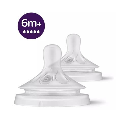 SCY965/02 Philips Avent 2 Tetinas Natural Response T5 - flujo ultrarápido, 6m+