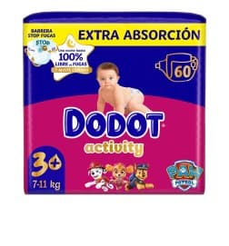 Dodot Activity Extra Size 3 Diapers 6-10 Kg 60 Units