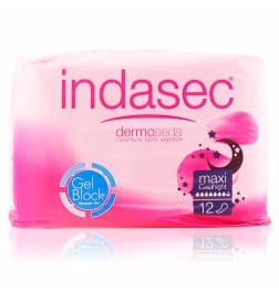 Indasec Dermoseda Good Night Maxi Incontinence Pads 12 Units
