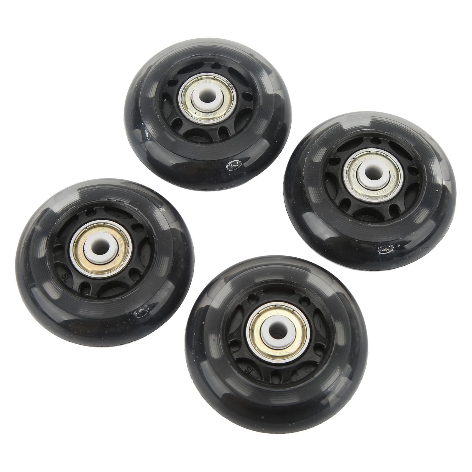 4 Piezas Ruedas de Patines de Ruedas Luminosas 63mm PU Flash Ruedas de Patines en Línea para Ruedas de Patinetas en Línea