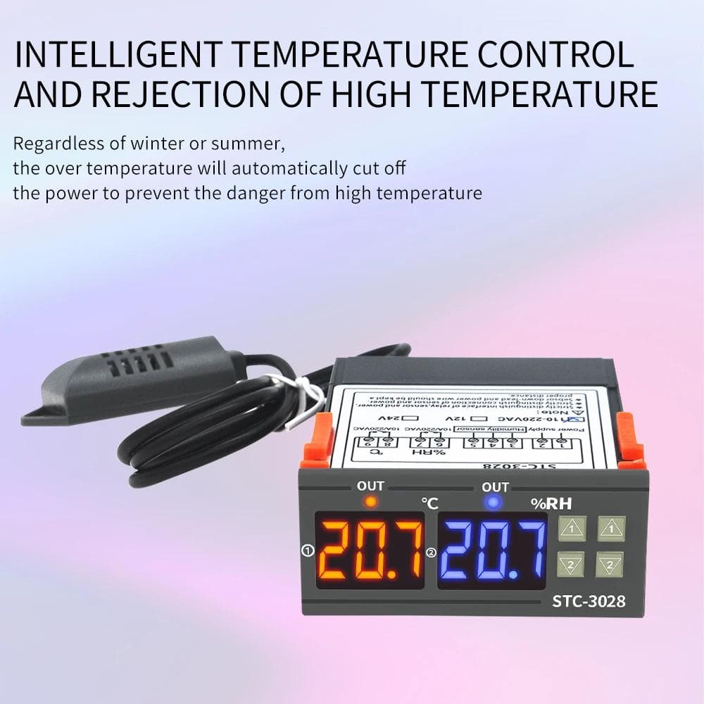 STC-3028 STC-1000 Controlador de Temperatura Termostato 12V 24V 220V Termostato y Control de Calentador Enfriador Incubadora