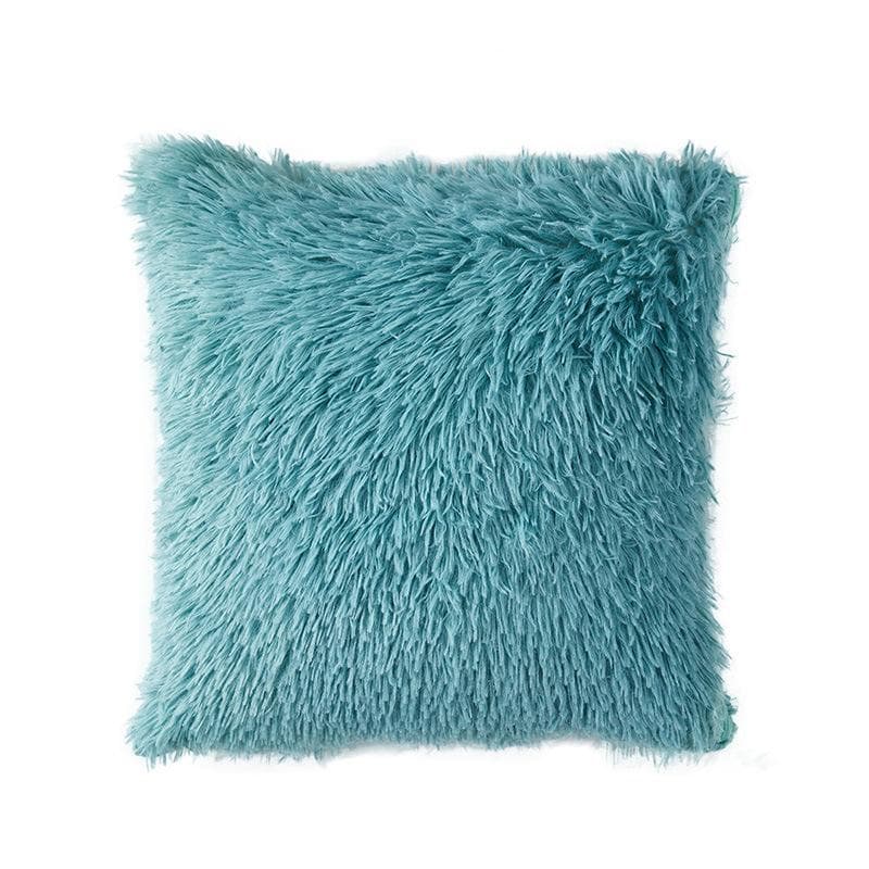 Paquete de 2 almohadas decorativas de lujo de piel sintética mullida, funda de cojín de felpa mullida para cama, sofá, sala de estar, decoración
