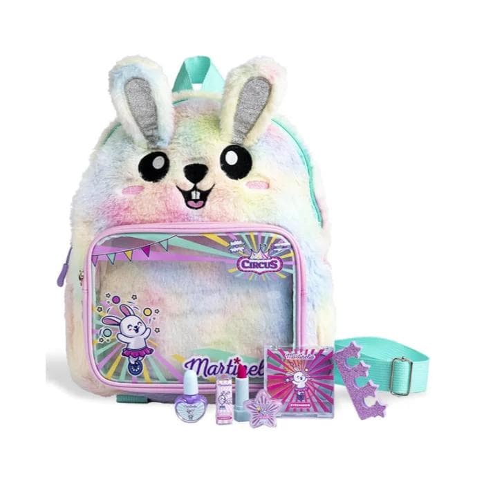 Set de Mochila Escolar Peluda Circus de Martinelia