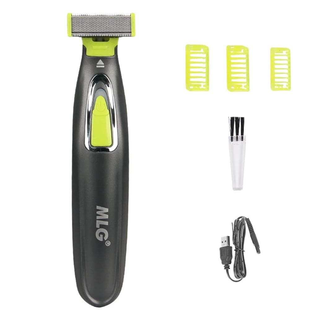 Afeitadora eléctrica recargable y lavable para hombres, afeitadora de barba, recortadora corporal, máquina de afeitar para el cuidado del cabello y