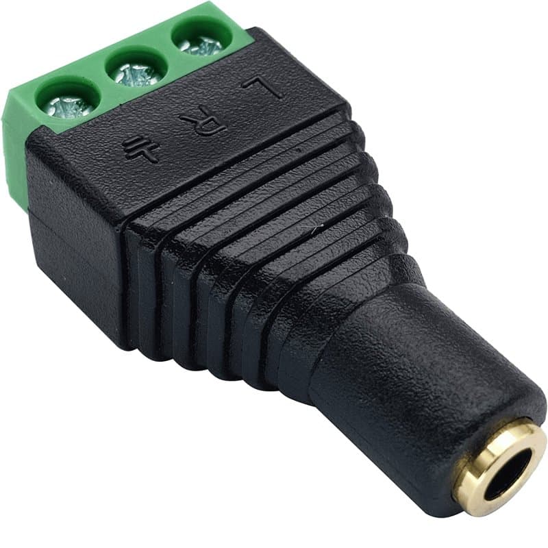 Goobay Conector Jack 3.5mm TRS Terminal de Tornillo 3 Pin Hembra