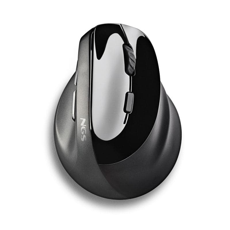 NGS EVO MOKSHA Ratón Vertical Inalámbrico 2400 DPI Negro