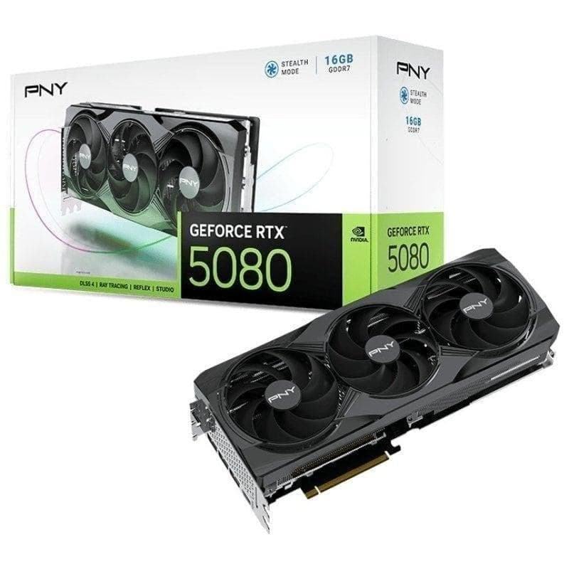 PNY GeForce RTX 5080 Triple Fan 16GB GDDR7 Reflex 2 RTX AI DLSS4