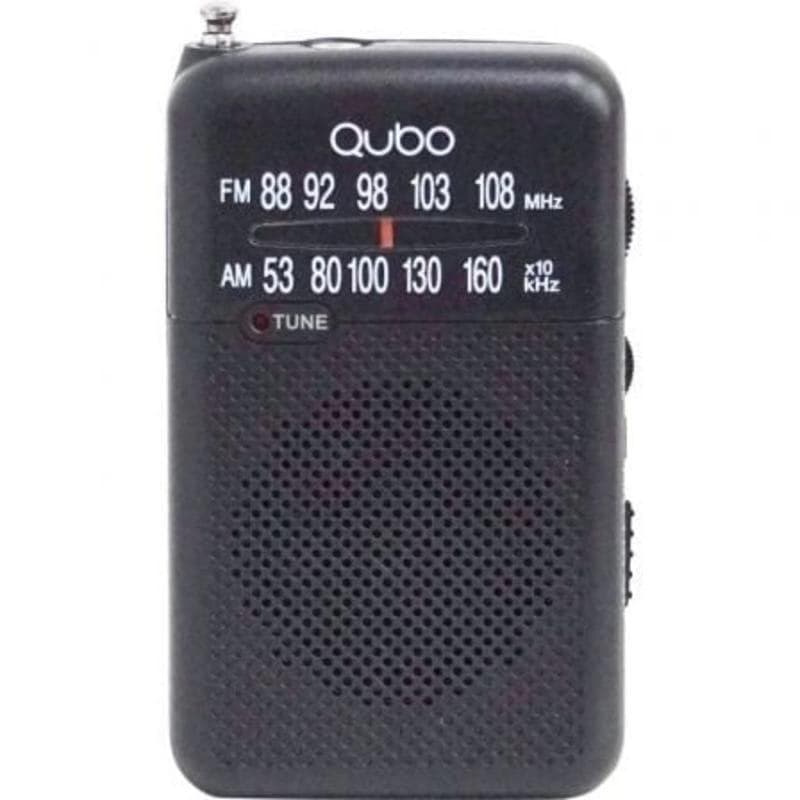 Radio portátil Qubo R-S1 Negra con Auriculares