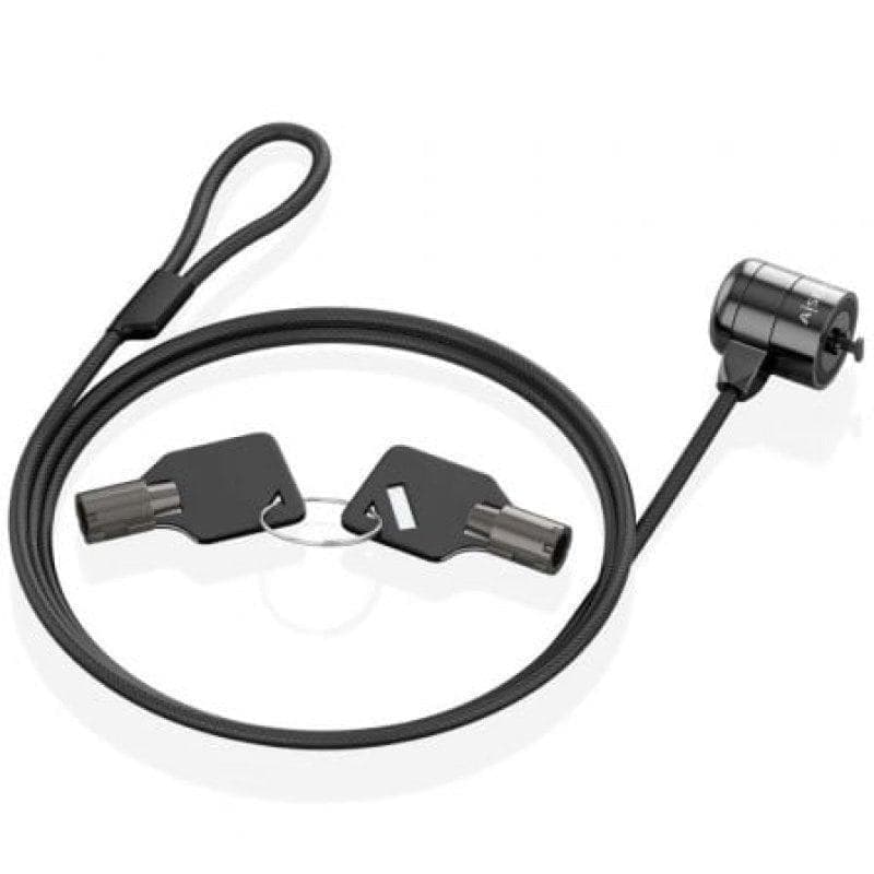 Cable de seguridad AISENS ASLK-D40K04-BK 1,5 m con cerradura de llave