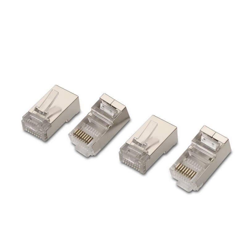 Conector RJ45 AISENS A138-0293 Cat5e FTP Acero inoxidable Pack 10 unidades