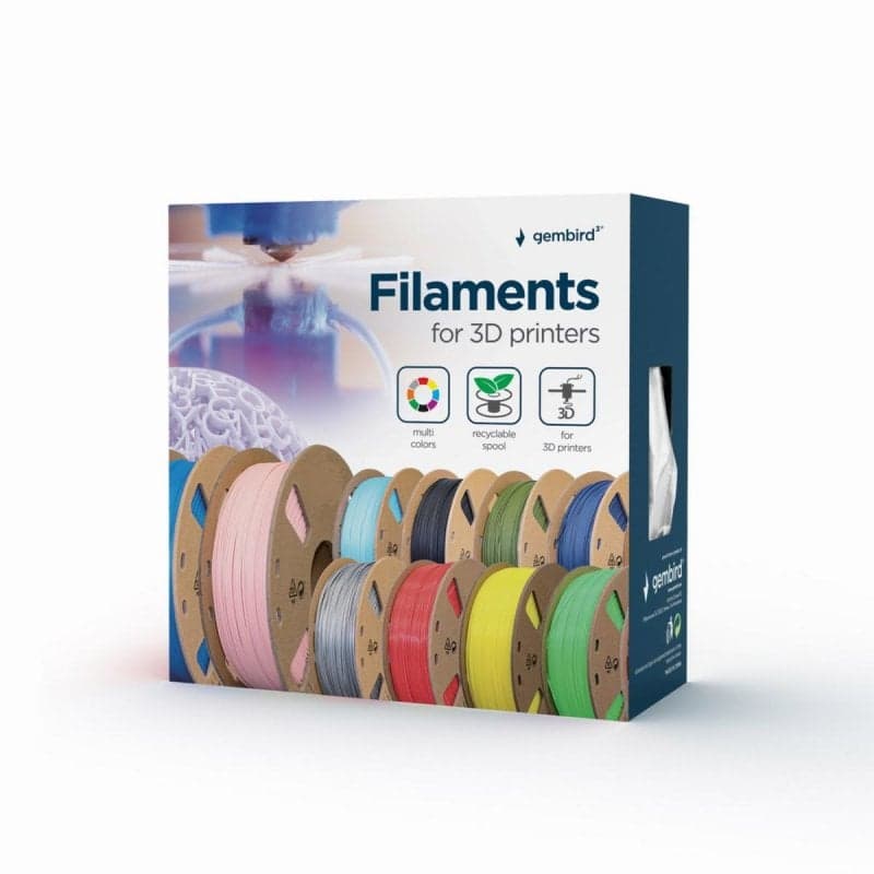 Filamento 3D Gembird 3DP-PLA1.75GE-01-W PLA 1.75mm Blanco 330g Compatible Universal