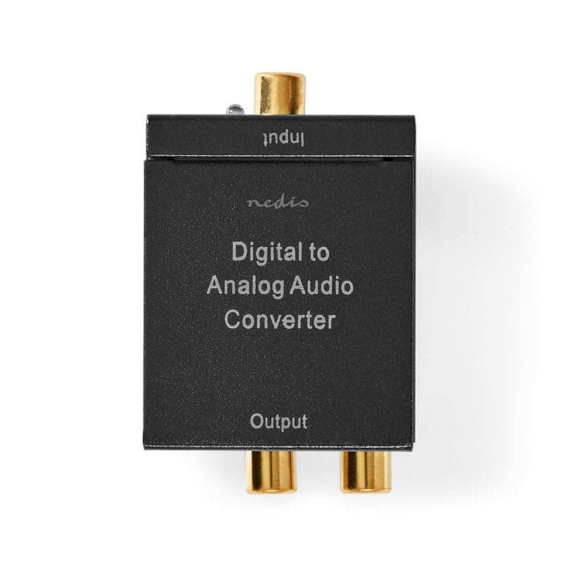 Convertidor de Audio Digital a Analógico Nedis ACON2510BK Coaxial/Toslink con Salida RCA y Jack Auriculares