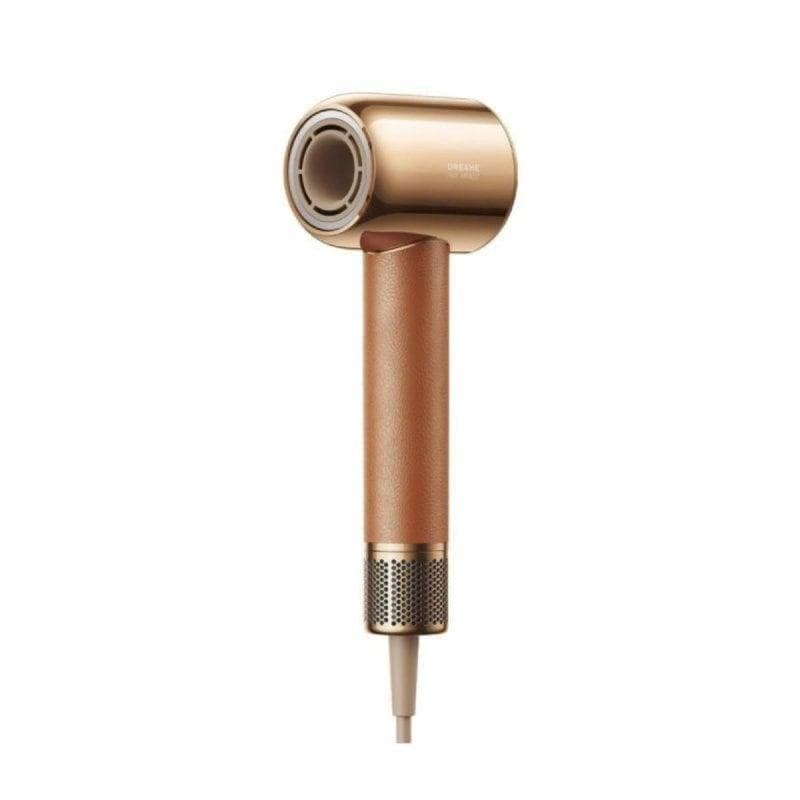 Secador Dreame Hair Miracle 1600W, 130000 rpm, 70 m/s, Ionizador, Oro, LCD, 5 accesorios