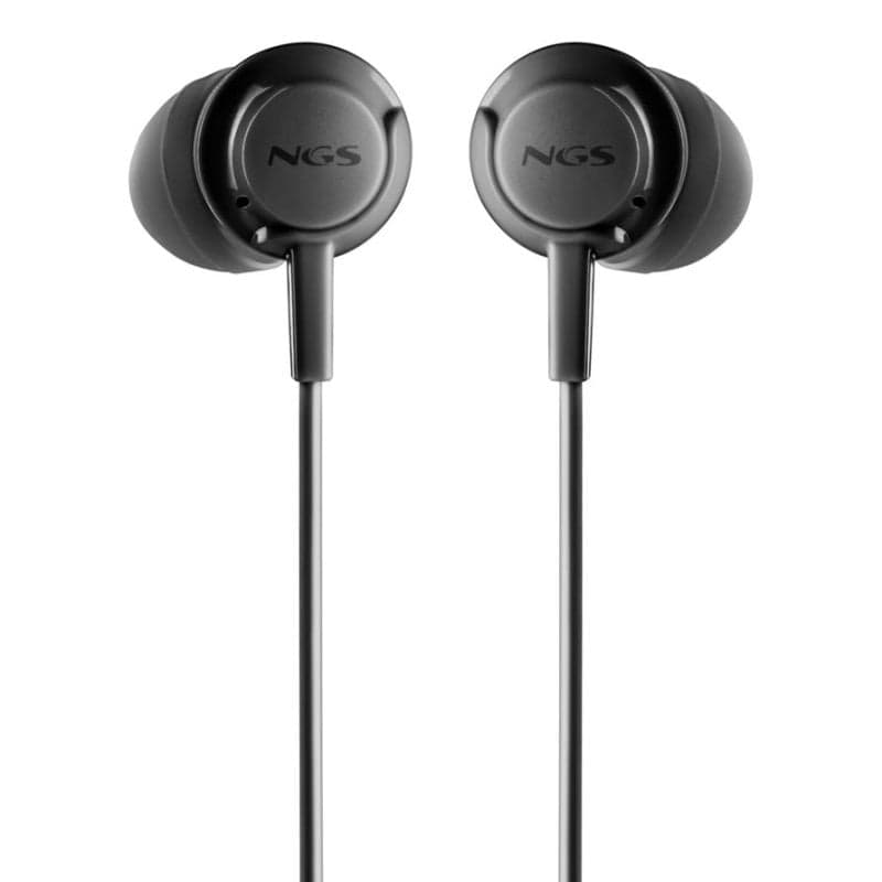 Auriculares NGS Cross Drift Black con cable Jack 3,5 mm, micrófono y control de volumen, in-ear, negros