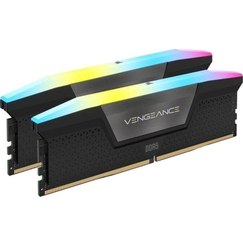 Memoria RAM Corsair Vengeance RGB 32GB 2x16GB DDR5 6000MHz CL38 Intel XMP AMD EXPO Gris