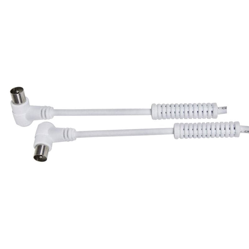 Conector antena TV DCU 391100 90 grados M-H con filtro LTE blanco