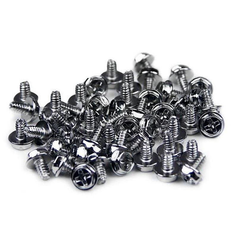 Tornillo para rack Startech SCREW6_32 kit 50 piezas 6-32x1/4" acero plata