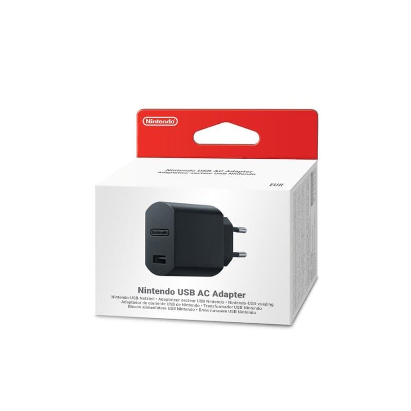 Cargador de corriente Nintendo 2410266 USB 1 puerto negro 58 g universal