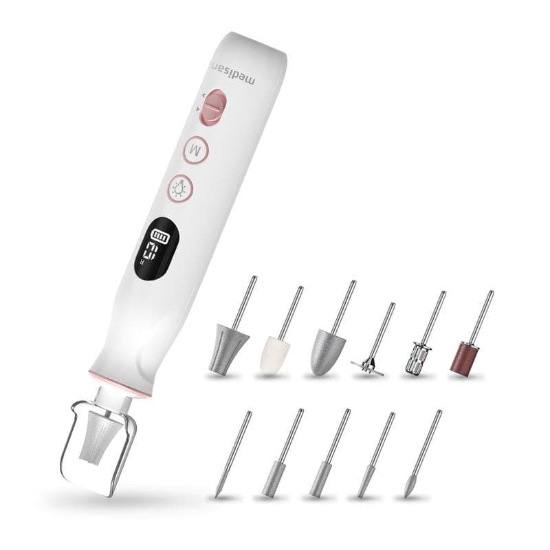 Set manicura Medisana MP 940 inalámbrico 10 accesorios LED batería litio