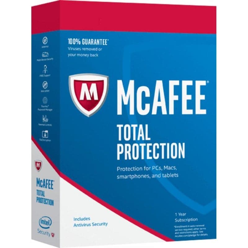 Software de seguridad McAfee Total Protection MTP32MNR5RDACD 5 dispositivos Suscripción