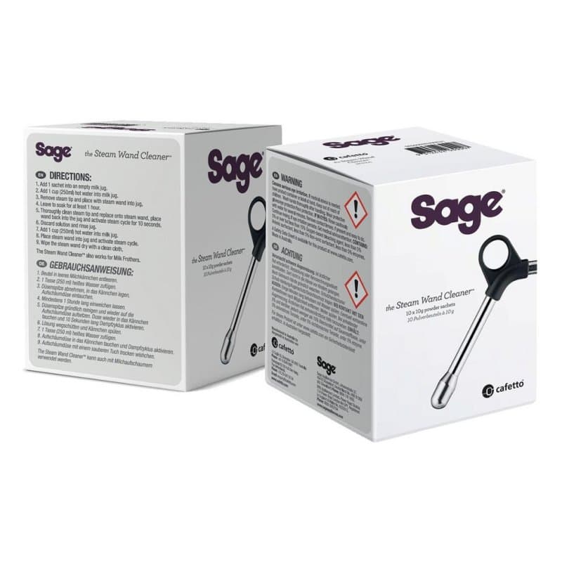 Limpiador de varilla de vapor Sage SES006 10 sobres limpiadores Negro
