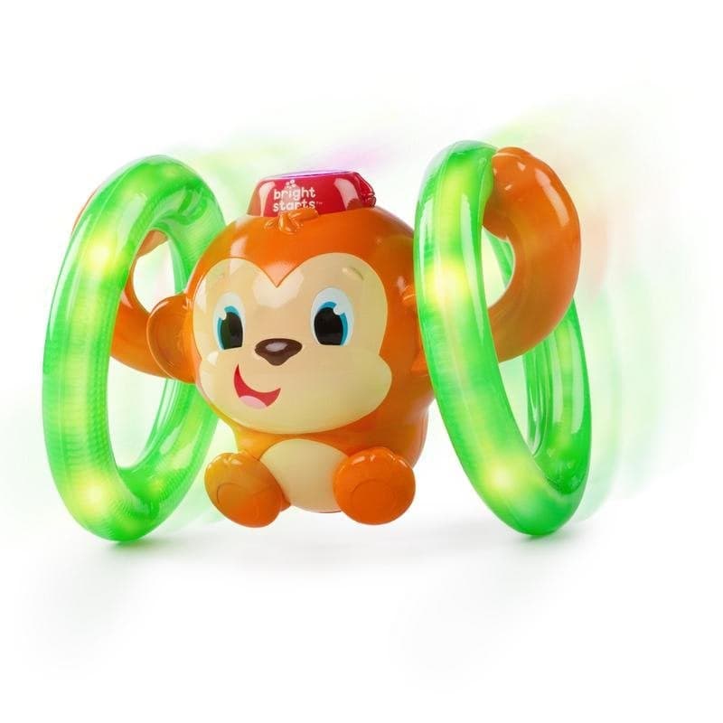 Juguete interactivo Bright Starts Roll & Glow Monkey con efectos luminosos y sonido