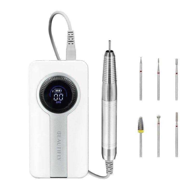 Fresadora Beautifly SpinProfessional Nails Blanca Inalámbrica 35000 rpm