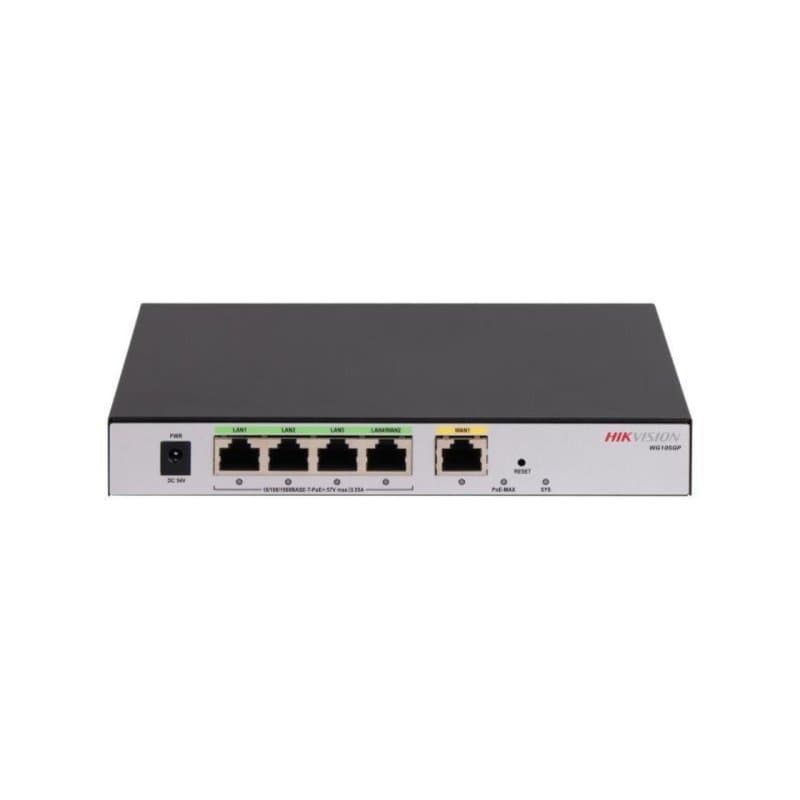 Router Hikvision DS-3WG105GP-SI Ethernet Gigabit 1000 Mbps PoE 4 Puertos