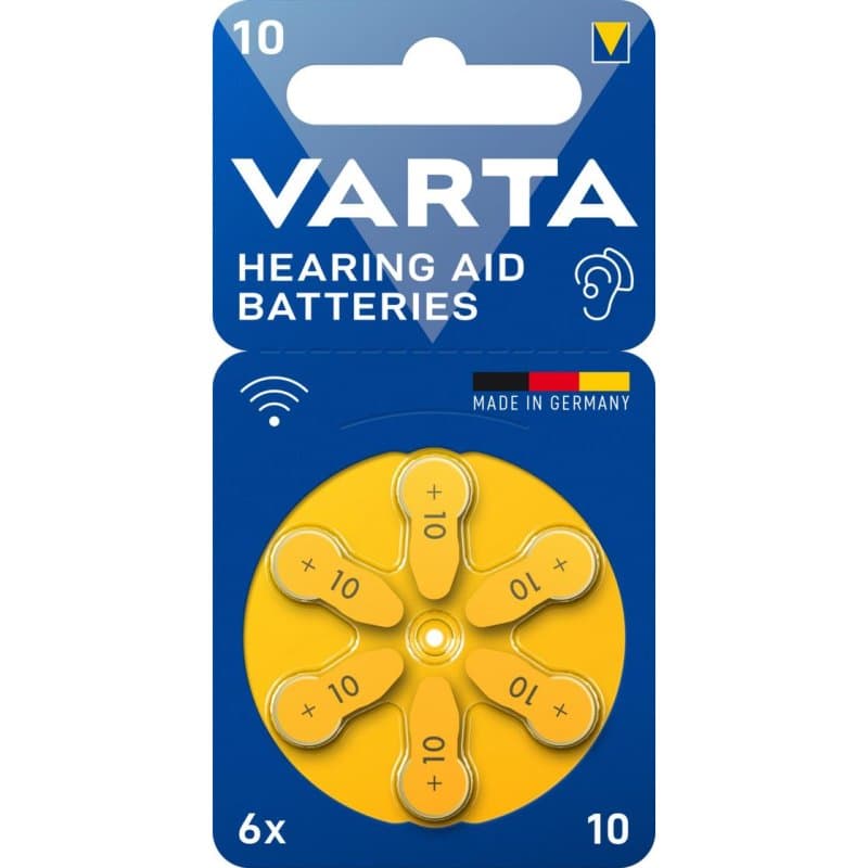 Pila para audífonos VARTA 10 PR70 Zinc-Aire 1,45 V 6 unidades