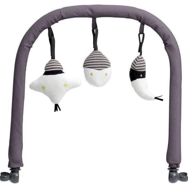 Arco de juego Beaba Up&Down I Gris con 3 peluches desmontables