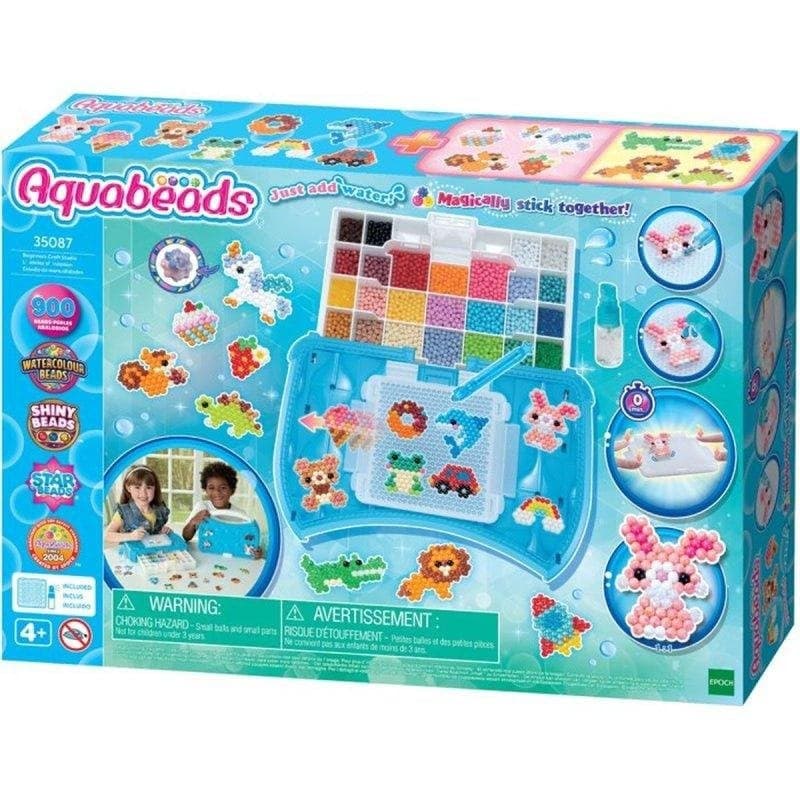 Kit de Manualidades Aquabeads Beginners Craft Studio 900 Cuentas Multicolor