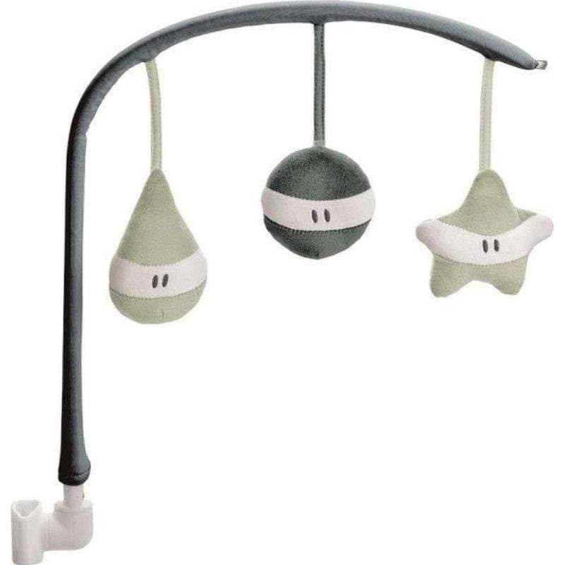 Arco de juego Beaba Up&Down III gris con 3 juguetes extraíbles y acolchado