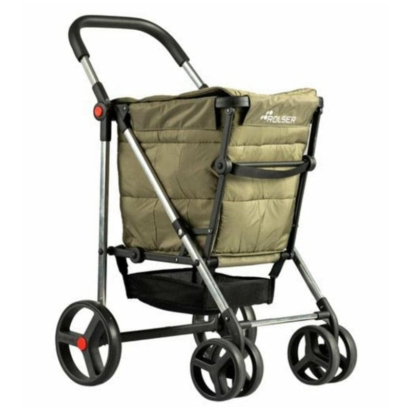 Carro de la compra Rolser BAS001 Basket 4B Polar 4 ruedas 58L caqui
