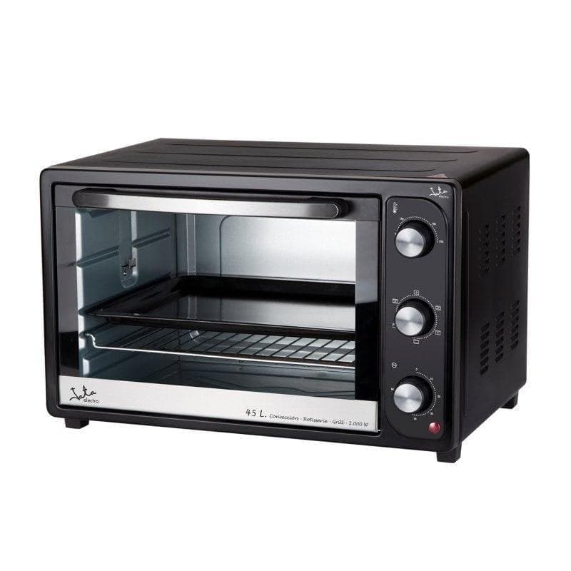 Horno Sobremesa Jata HN945 45L 56cm 2000W 230ºC Grill Convección Rotisserie Negro Plata